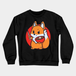 Fox Eating Ramen Crewneck Sweatshirt